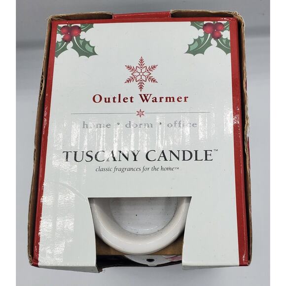 Tuscany Ceramic Outlet Wax Melt Warmer Christmas Winter Holiday Snowman NIB - Picture 7 of 10